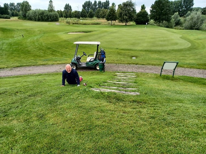 Adriaan Plomp tijdens de GVB-cursus bij Harderwold Golf & Events